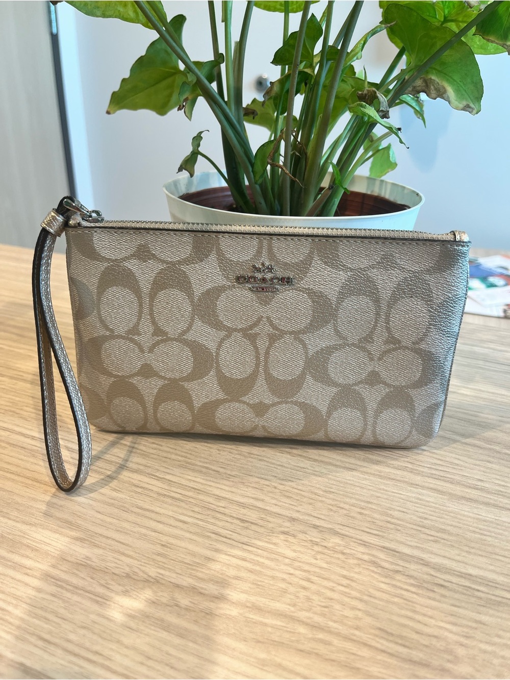 Coach Signature Large Wristlet